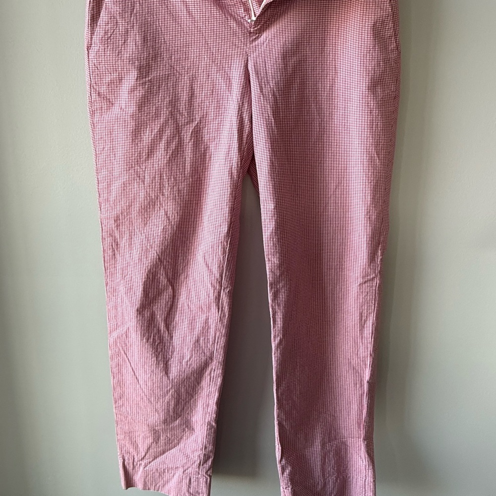Banana Republic Red and White Checkered Pants